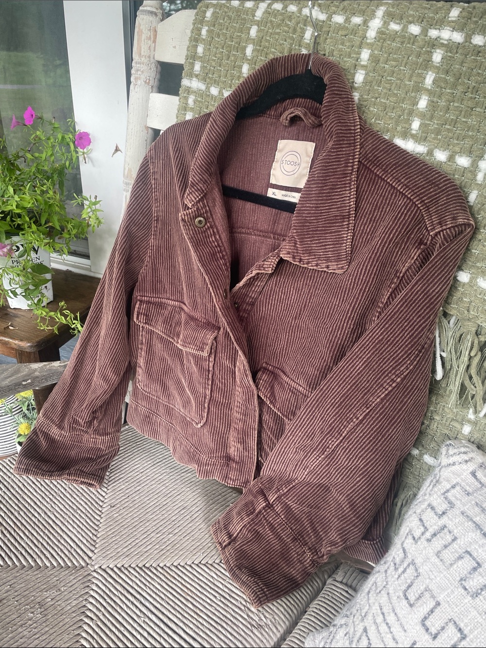 Buckle Stoosh Brown Corduroy Crop Jacket